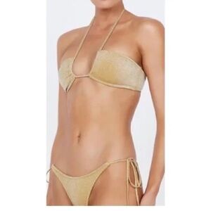 TRIANGL ASTER GOLD SET Top in Size S & Bottom in Size XS